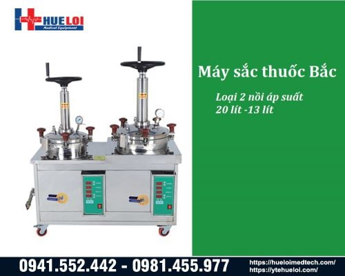 Máy sắc thuốc bắc 2 nồi áp suất cao