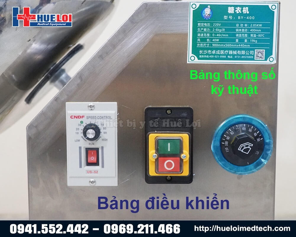 thông số kỹ thuật máy bao viên đánh bóng