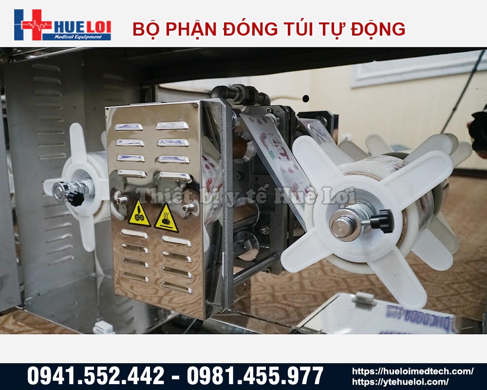 phần đóng túi máy sắc thuốc 2 kèm đóng túi 2 nồi đun