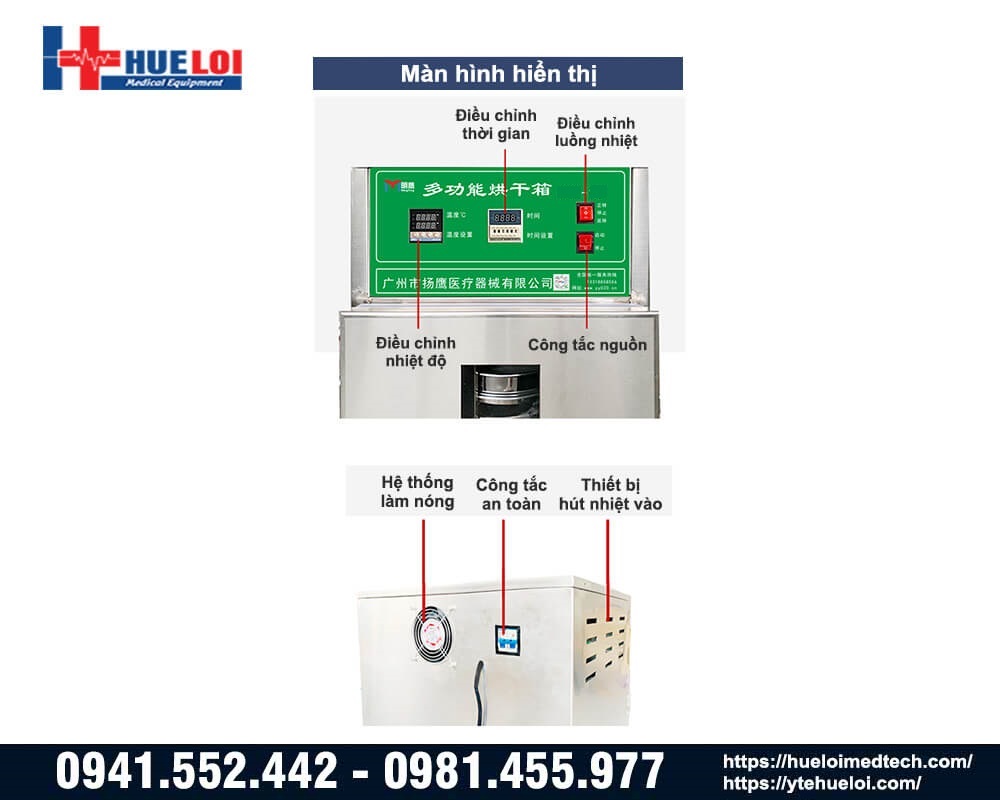 bảng điều khiển tủ sấy dược liệu 10 tầng