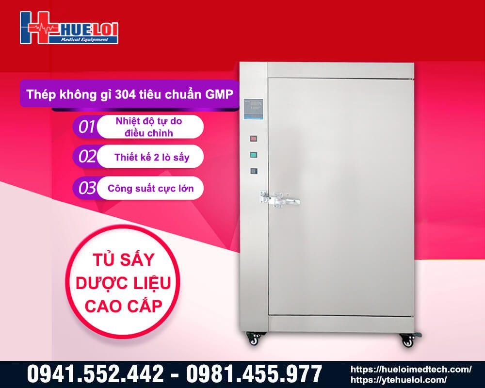 chất liệu và ưu điển của tủ sấy dược liệu