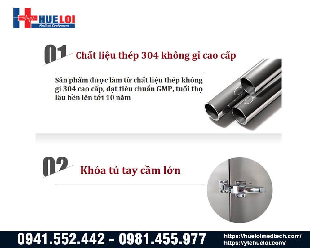 tủ sấy dược liệu cao cấp được làm từ thép 304 