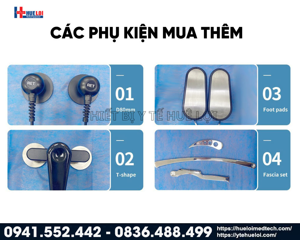 phụ kiện thêm của máy tecar 3 trong 1