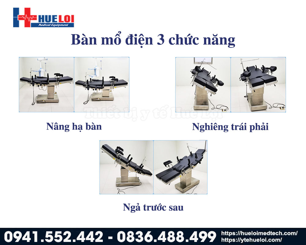 bàn mổ điện 3 chức năng