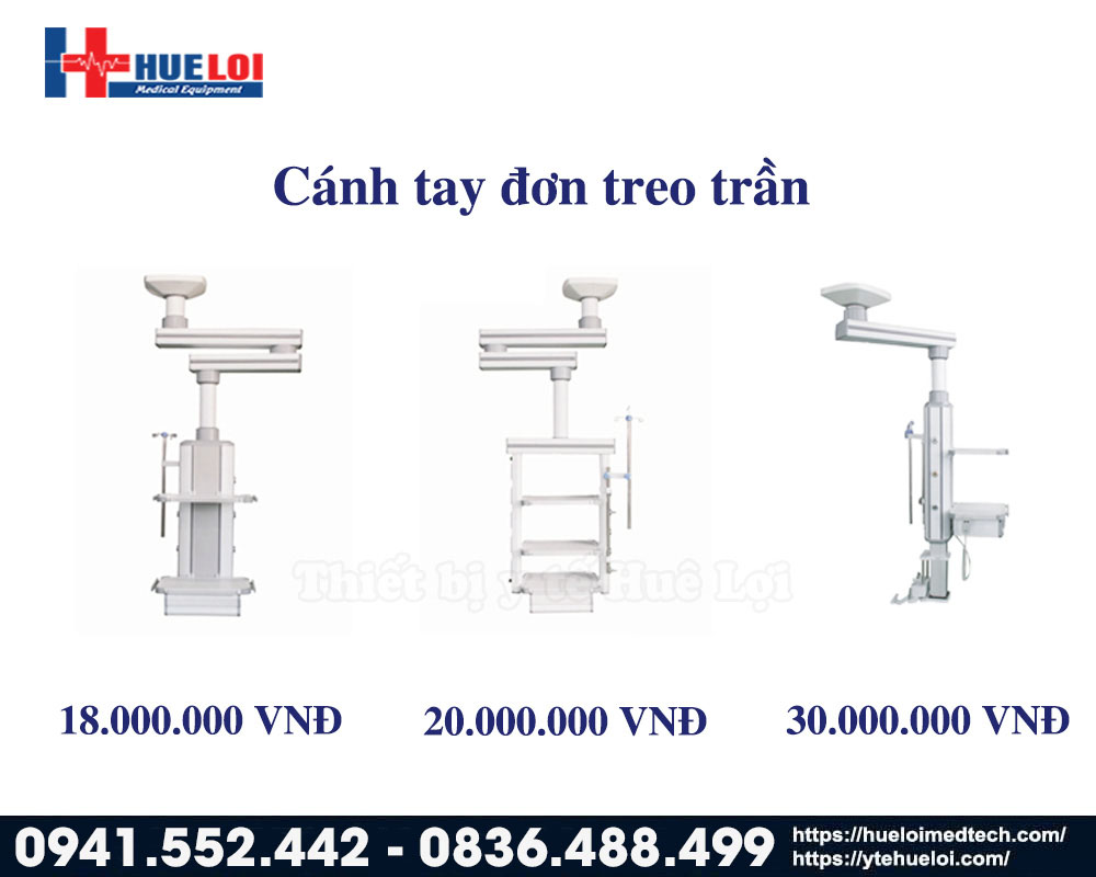 bảng giá các mẫu cánh tay treo trần đơn