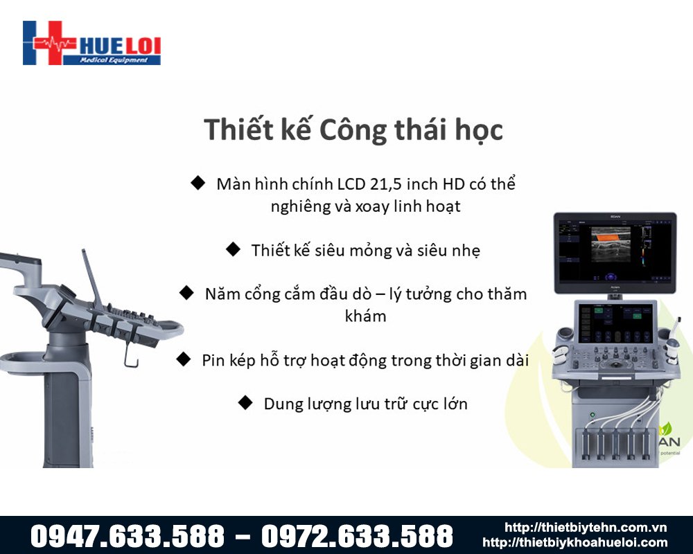 thiết kế của máy siêu âm edan lx9